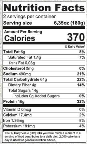 Nutrition Facts 